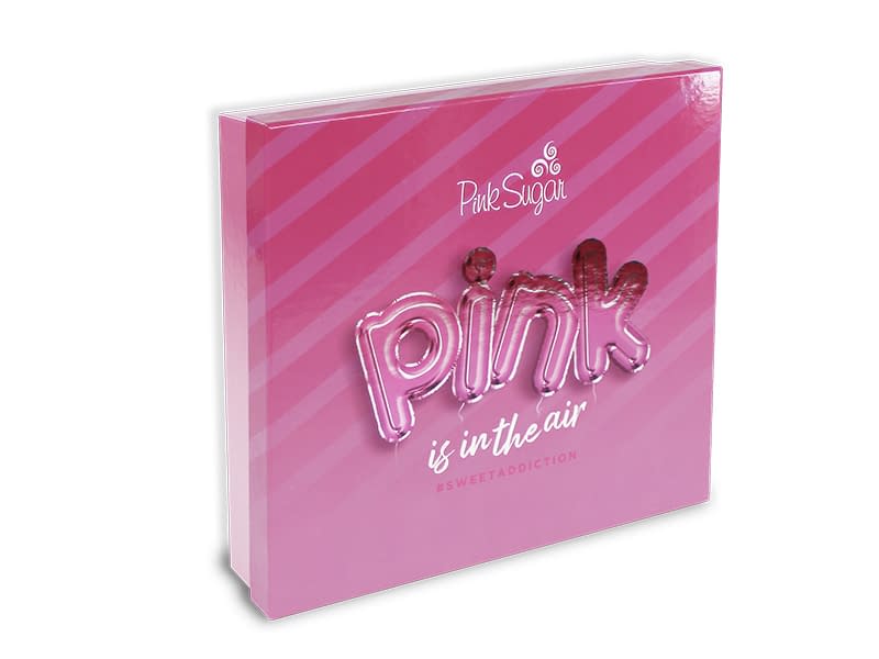 Pink bottom-lid box